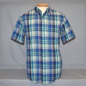Surf Pendleton Plaid Button Down Short Sleeve L